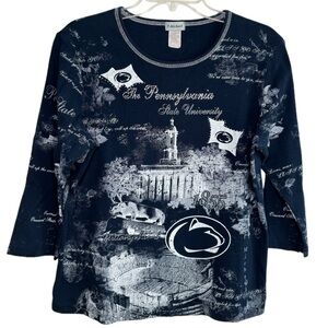 Penn State Blue Graphic 3/4 Sleeve Tee